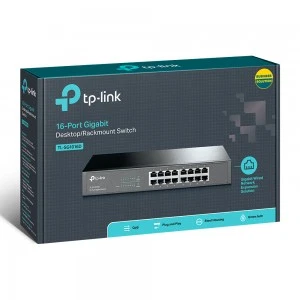 TP-Link TL-SG1016D 16-портовый гигабитный неуправляемый коммутатор (ТП-ЛИНК) TP-Link TL-SG1016D 16-портовый гигабитный неуправляемый коммутатор (ТП-ЛИНК)