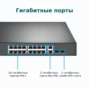 TP-Link TL-SG1218MP гигабитный PoE+ коммутатор (ТП-ЛИНК) TP-Link TL-SG1218MP гигабитный PoE+ коммутатор (ТП-ЛИНК)